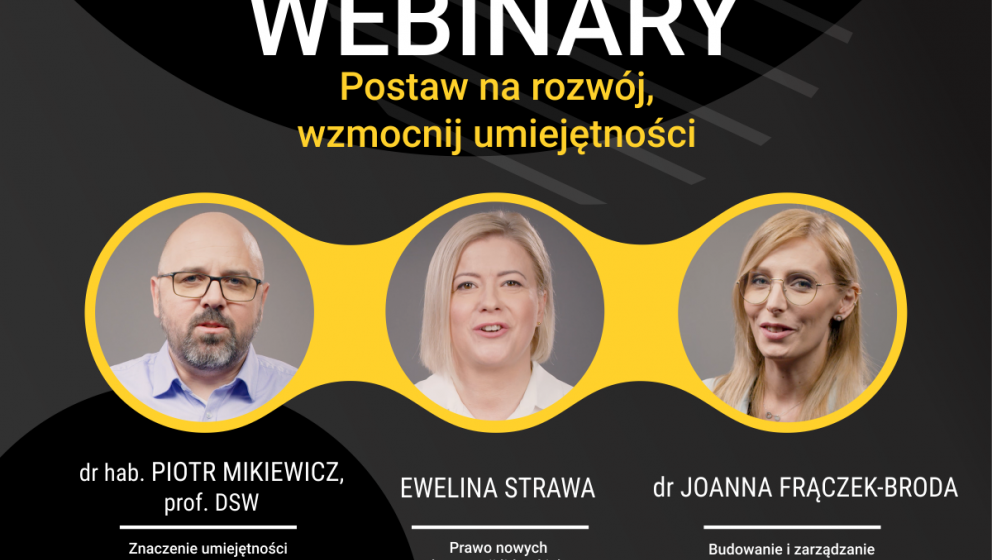 Postaw na rozwój, wzmocnij umiejętności [WEBINARY]